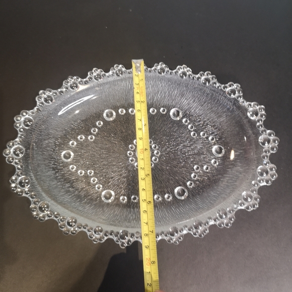 3 for$15 Vintage Collectible 10.5" Masserini Barocco Glass Italian Bubble Lace - Picture 7 of 8